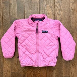 Patagonia Baby Nano Puff 3T Pink Purple Quilted Puffer Kids Zip Jacket